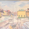 Okänd konstnär, stadsmotiv, olja på duk, signerad.