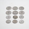 Mynt, 12st, 1kr & 2kr, Oscar II, 80%.