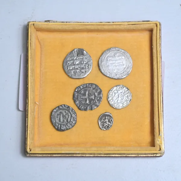 Antika mynt, 6st, silver.