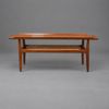 Soffbord, teak och rotting, Danmark, 1950/60-tal.