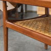 Soffbord, teak och rotting, Danmark, 1950/60-tal.