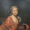 Olja på duk, kopia efter Alexander Roslin. Baronessan de Neubourg-Cromière från Paris 1756.
