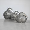 Askar föreställande pelikaner, 3st, silver, Kambodja, 1900-tal.