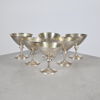 Cocktailglas, 6st, nysilver, GAB, 1900-talets andra hälft.