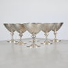 Cocktailglas, 6st, nysilver, GAB, 1900-talets andra hälft.