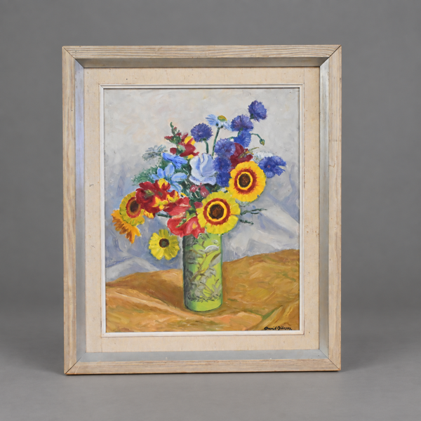 Arvid Nilsson (1914-1981) blomsterstilleben, olja på pannå, signerad.