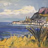 Harry Sahlin (1905-1990) kustlandskap, olja på pannå, signerad.