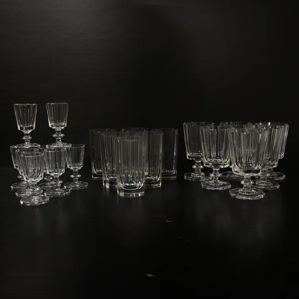 Elis Bergh, glasservis, 20 delar, "Karlberg", Kosta.
