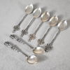 Kaffeskedar, 7st, silver.