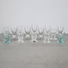 Snapsglas, 14st, Skansen, Stockholms Glasbruk, 1900-tal.