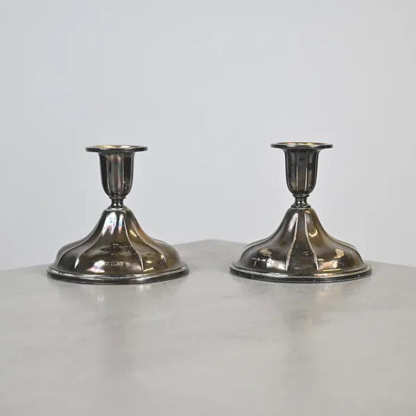 Ljusstakar, ett par, silver, 1900-tal.