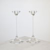 Efva Attling, ljusstakar, ett par, "Amor Vincit Omnia", glas & sterlingsilver, Orrefors.
