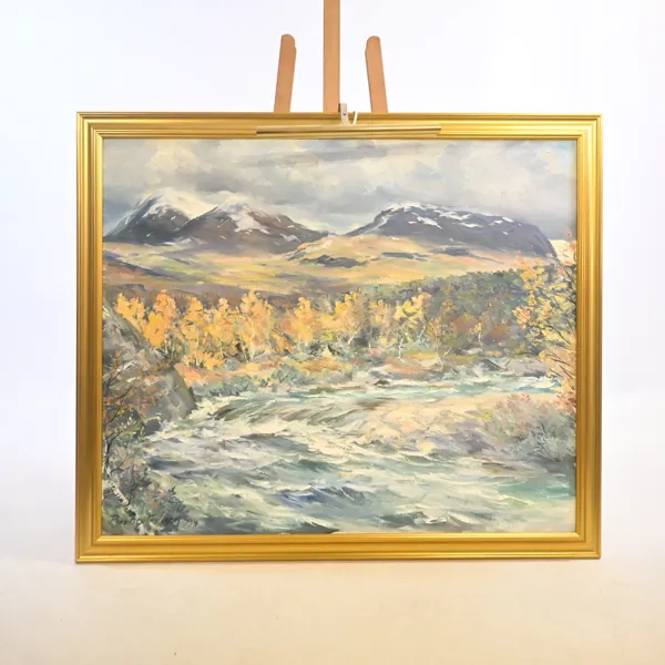 Bruno Karlsson (1927-2020) "Vid Abisko Jåkk", olja på duk, signerad.