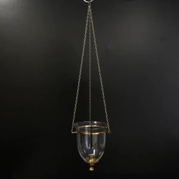 Ljusampel, glas och mässing, 1900-talets andra hälft.