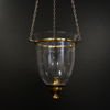Ljusampel, glas och mässing, 1900-talets andra hälft.