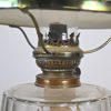 Bordsfotogenlampa, glas och mässing, tidigt 1900-tal.