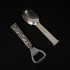 Evald Nielsen, kapsylöppnare och sked, sterlingsilver, Danmark.