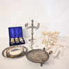 Metallföremål, ett parti, huvudsakligen nysilver, 1900-tal.