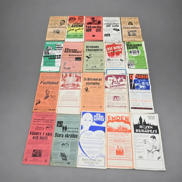 Bioaffischer, 20st, 1930-50-tal. 