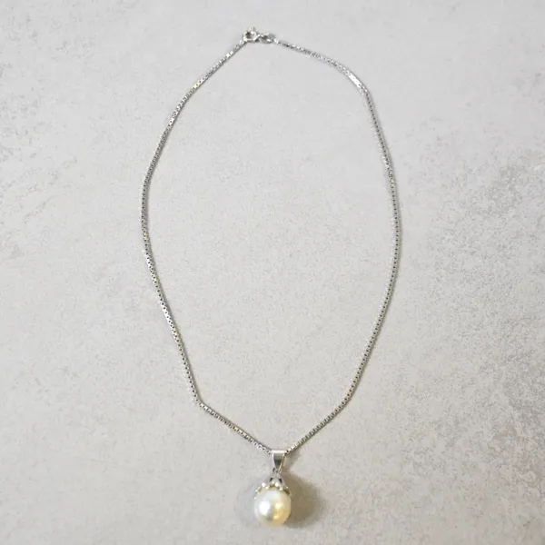 Halsband med hänge, 18k vitguld, 1989.