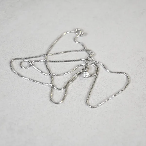 Halsband med hänge, 18k vitguld.