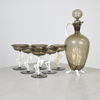 Fritz Lampl, karaff samt likörglas, 7 delar, Bimini Werkstätten, Österrike, 1920/30-tal
