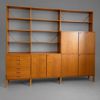 Bokhylla, 3 sektioner, teak, 1970-tal.