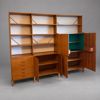 Bokhylla, 3 sektioner, teak, 1970-tal.