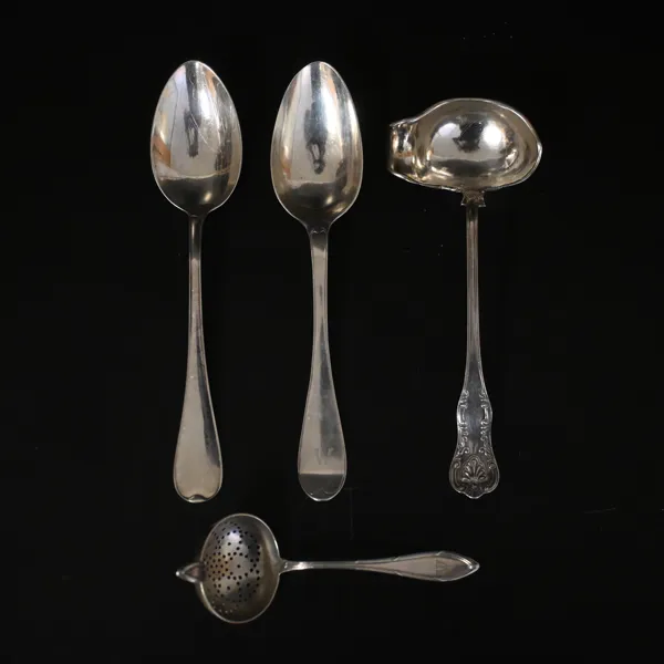 Bestick, 4 delar, silver, 18/1900-tal.