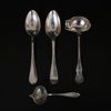 Bestick, 4 delar, silver, 18/1900-tal. 