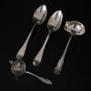 Bestick, 4 delar, silver, 18/1900-tal. 