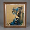 Pabo Picasso, efter. "Portrait de Jeune Femme", "Sylvette III", oljetryck.
