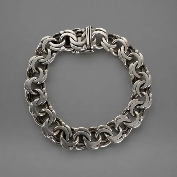 Armband, silver, Bismarck-länk.