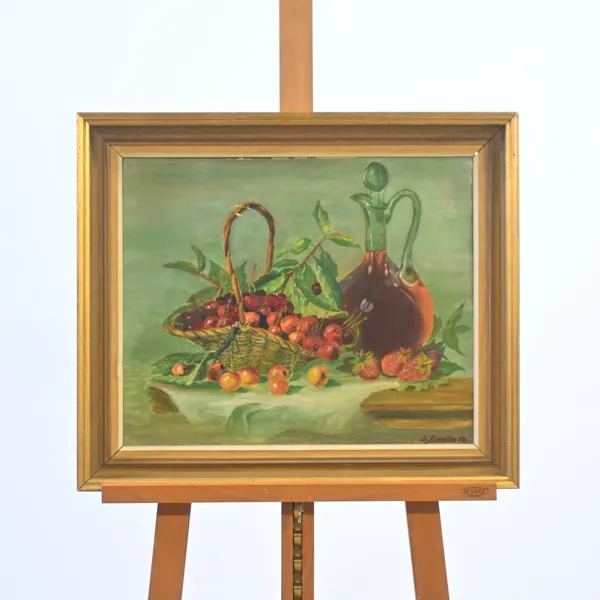 Sven Lundin (1915-2003) stilleben, olja på pannå, signerad.