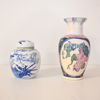 Porslin och keramik, 6 delar, Kina/Japan, 1900-tal.