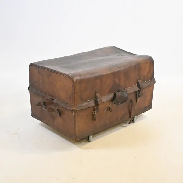 Koffert, läder, 1900-talets första hälft.