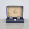 Manschettknappar, ett par, silver, Carl XVI:s monogram, 1980. 