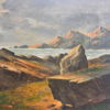 Agda Holst (1886-1976) kustmotiv, olja på duk, signerad.