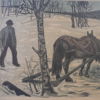 Harald Kihle (1905-1997) färglitografi, signerad och numrerad.