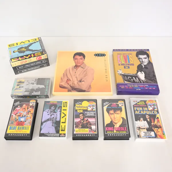 Videofilmer och kasetter, ett parti, Elvis Presley.