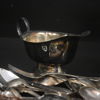 Nysilver, ett parti, ca 2kg, 18/1900-tal.
