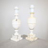 Bordslampor, 2st, alabaster, 1900-talets andra hälft.