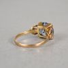 Ring, 18k guld samt sten, Hallbergs Guldsmedsbolag, Köping, 1962.