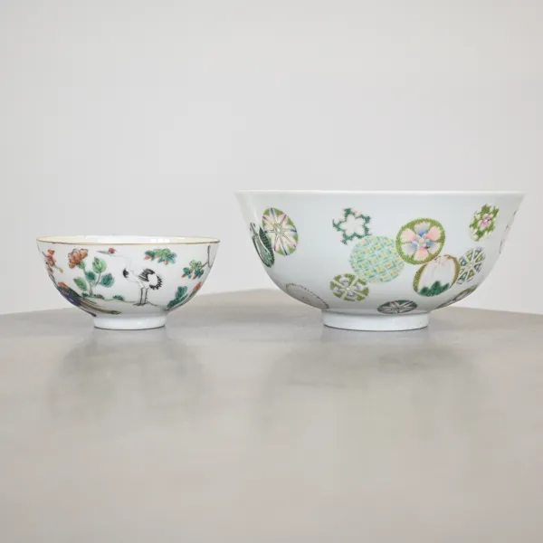 Skålar, 2st, Kina, Qingdynastin, Tongzhi (1862-74).