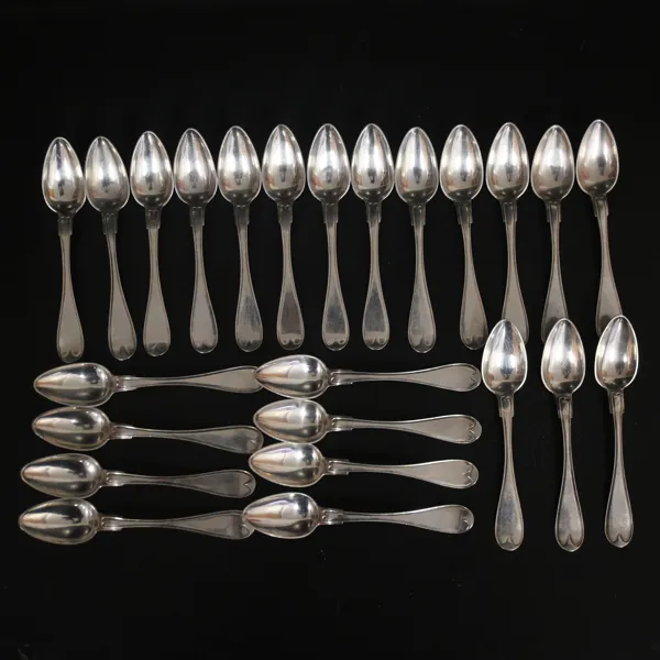 Carl Lindqvist, skedar, 24st, silver, Helsingfors, 1857. 