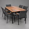Trädgårdsgrupp, 7 delar, teak, Brafab, 2000-tal.