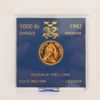 Guldmynt, 1000kr, Gustav III, 1992.