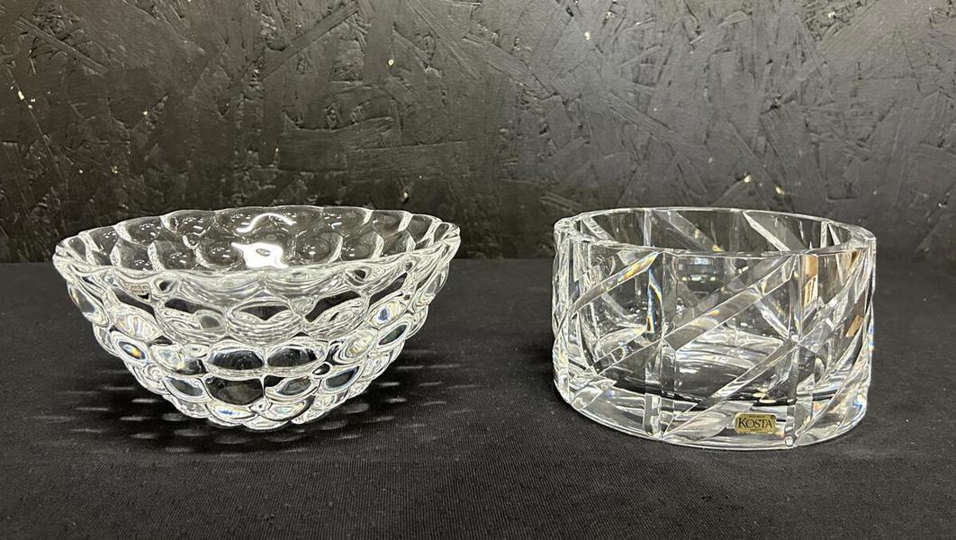 Glasskålar Anne Nilsson "Hallon", Orrefors samt Kosta Boda