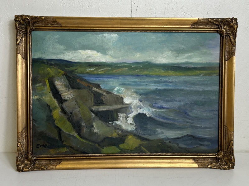 Olja på duk, signerad Emil Hellbom 