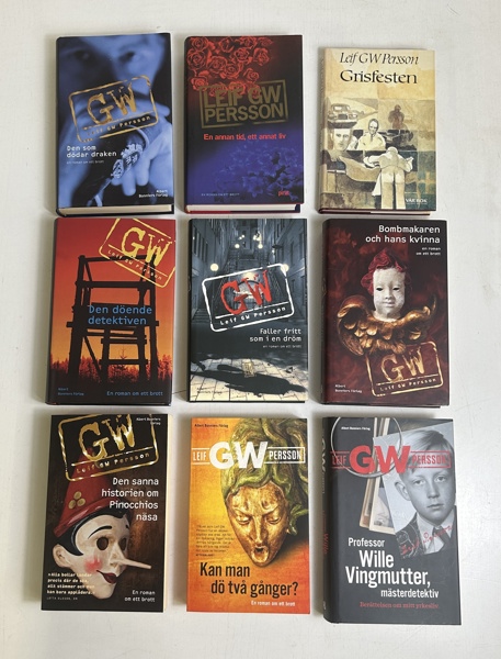 Böcker Leif GW Persson 9 stycken 